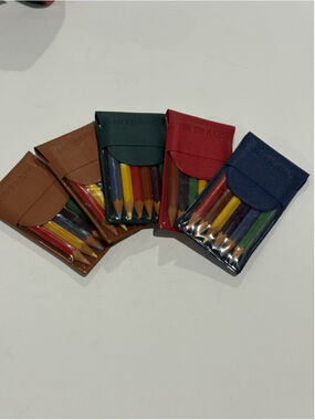 Vintage Air France Colored Pencil Sets Lot of 5 Airline Amenity Kit Souvenir